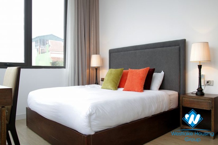 Japanese-style two bedroom apartment for rent in Truong Han Sieu Hoan Kiem